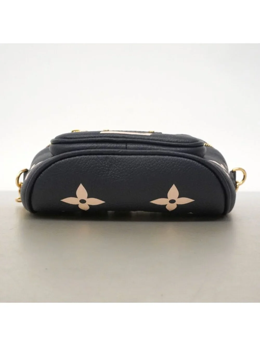 Louis Vuitton Shoulder Bag Monogram Empreinte Bicolor Mini Navy Cream